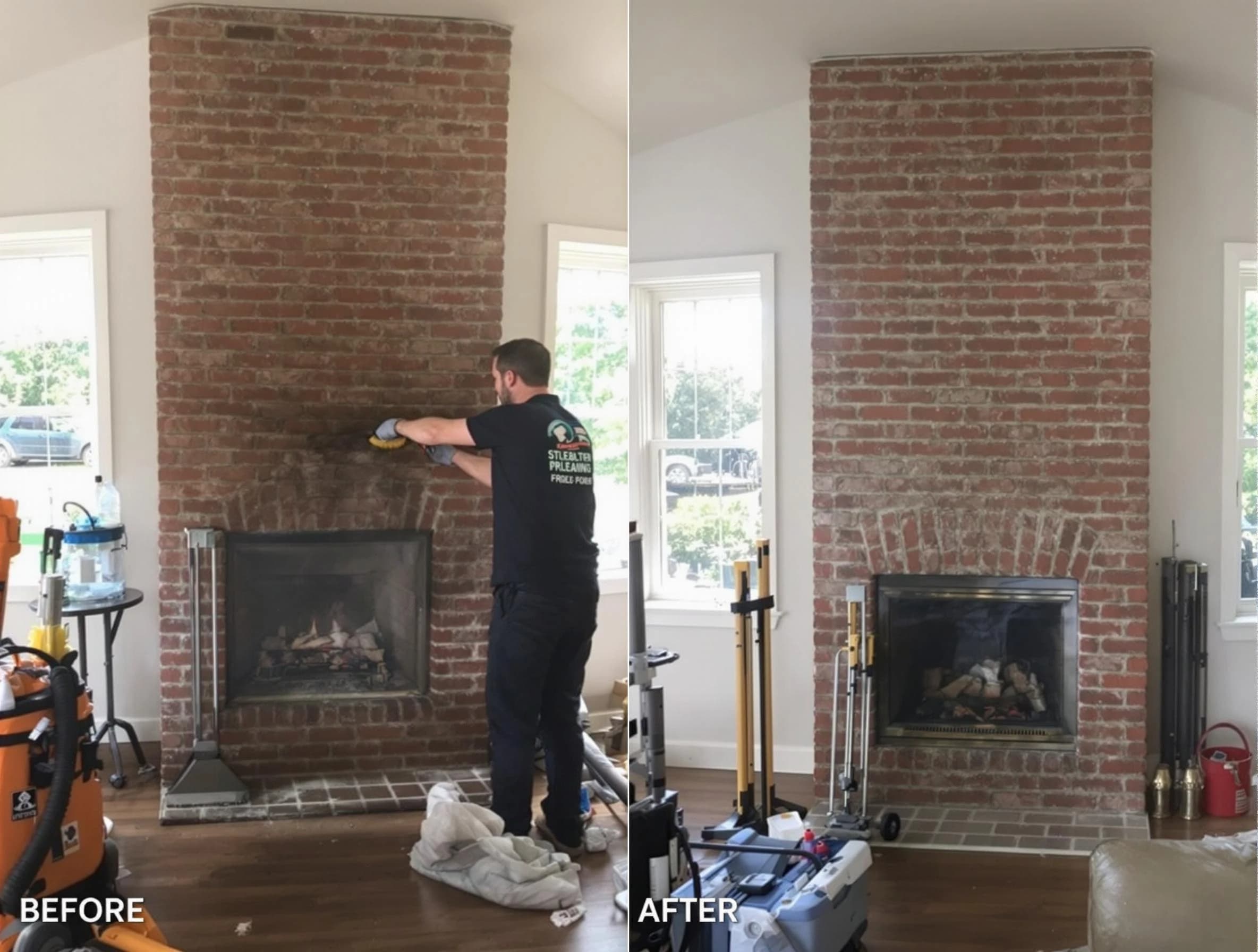 Finished chimney sweeping service by Edgewater Chimney Sweep in Edgewater, CO