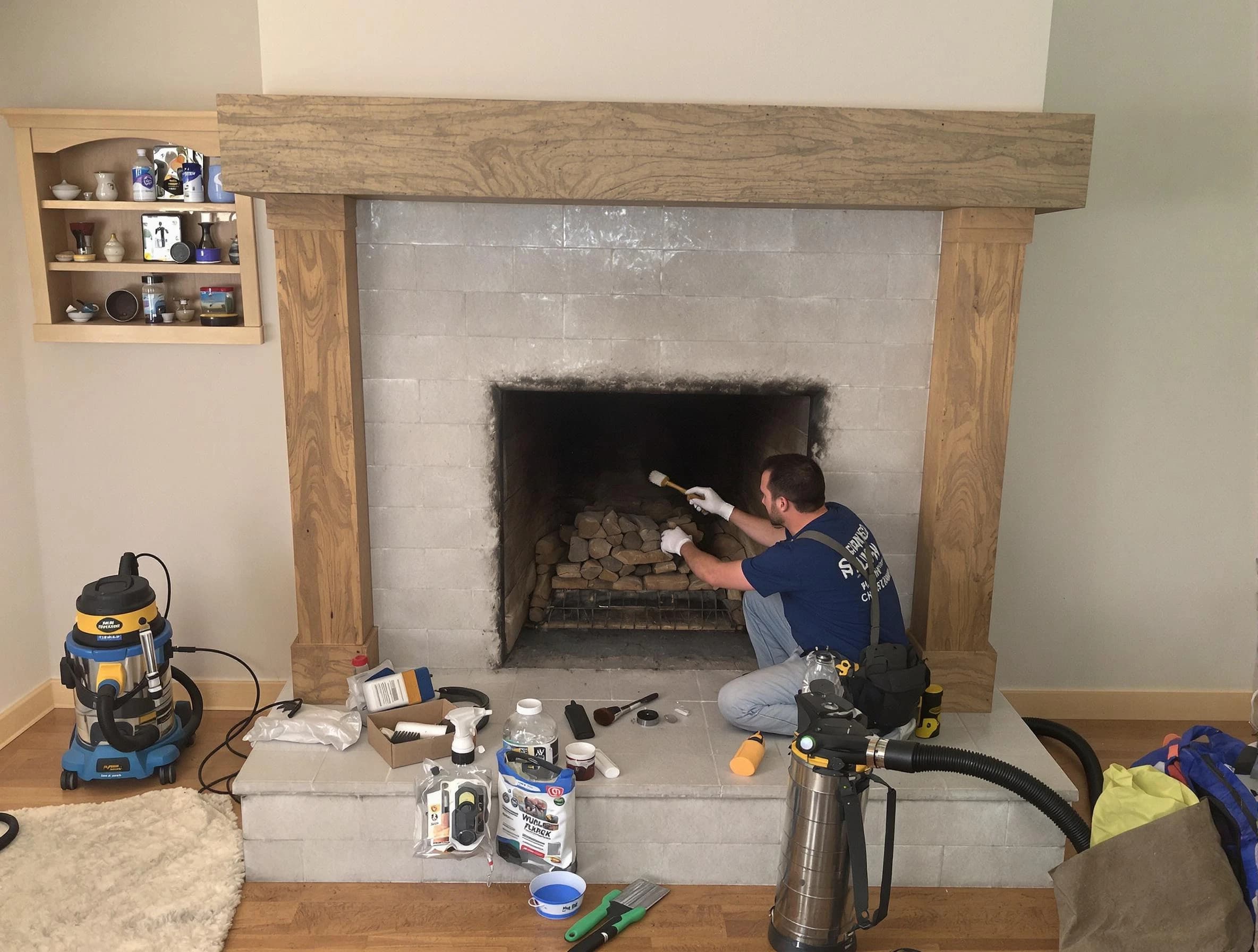 Detailed creosote removal process by Edgewater Chimney Sweep in Edgewater, CO