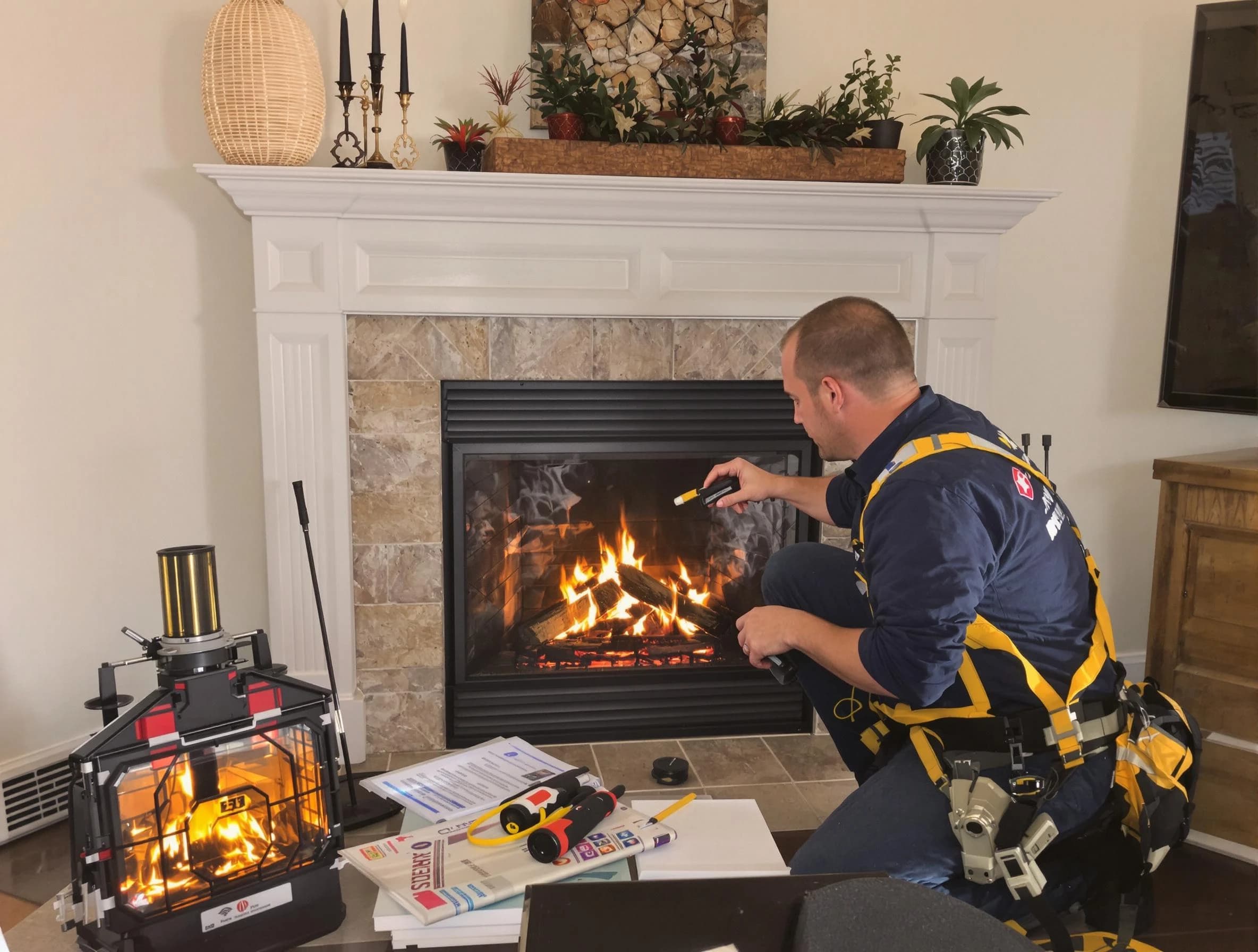 Safety-focused fireplace inspection by Edgewater Chimney Sweep in Edgewater, CO