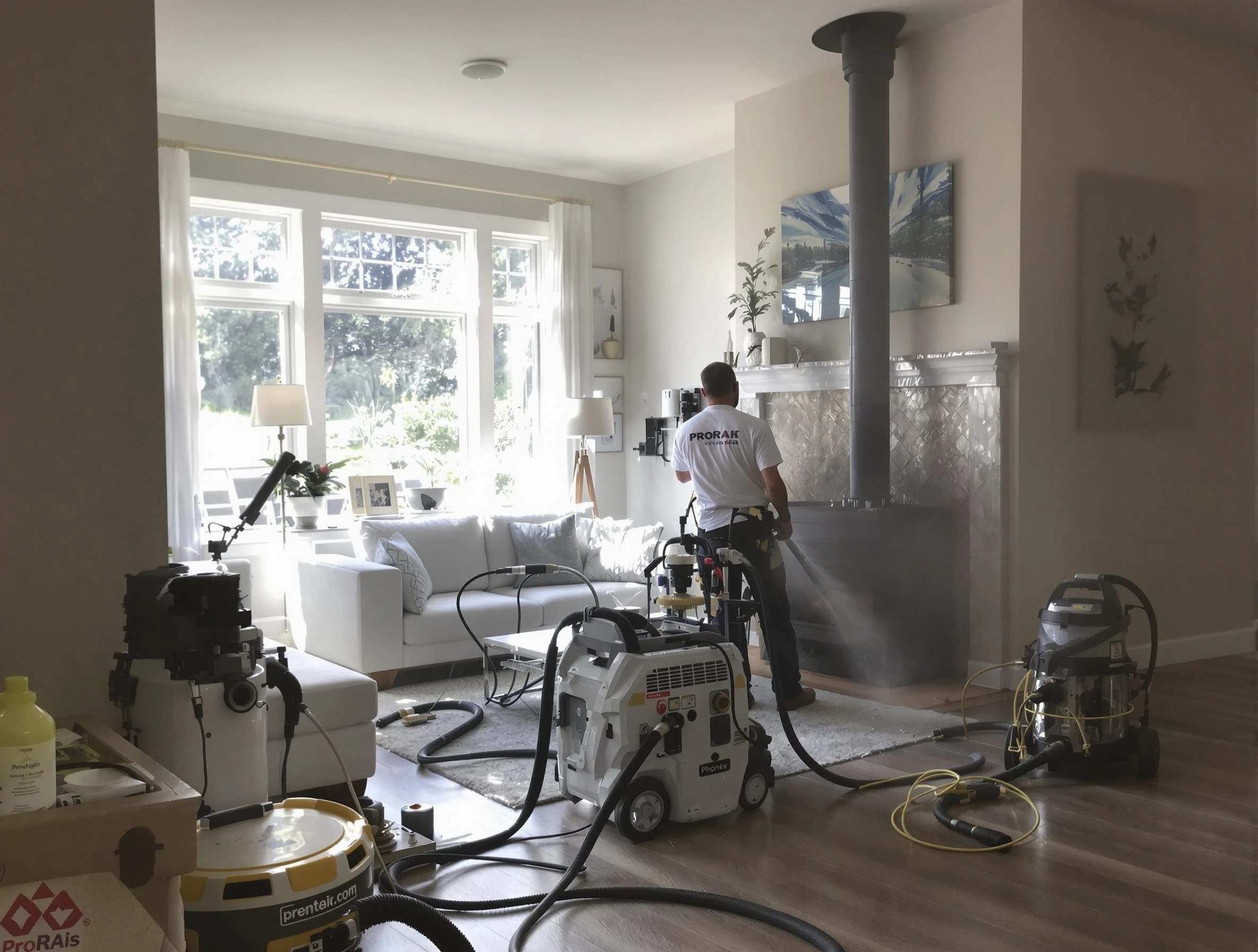 Soot removal service by Edgewater Chimney Sweep for a fireplace in Edgewater, CO