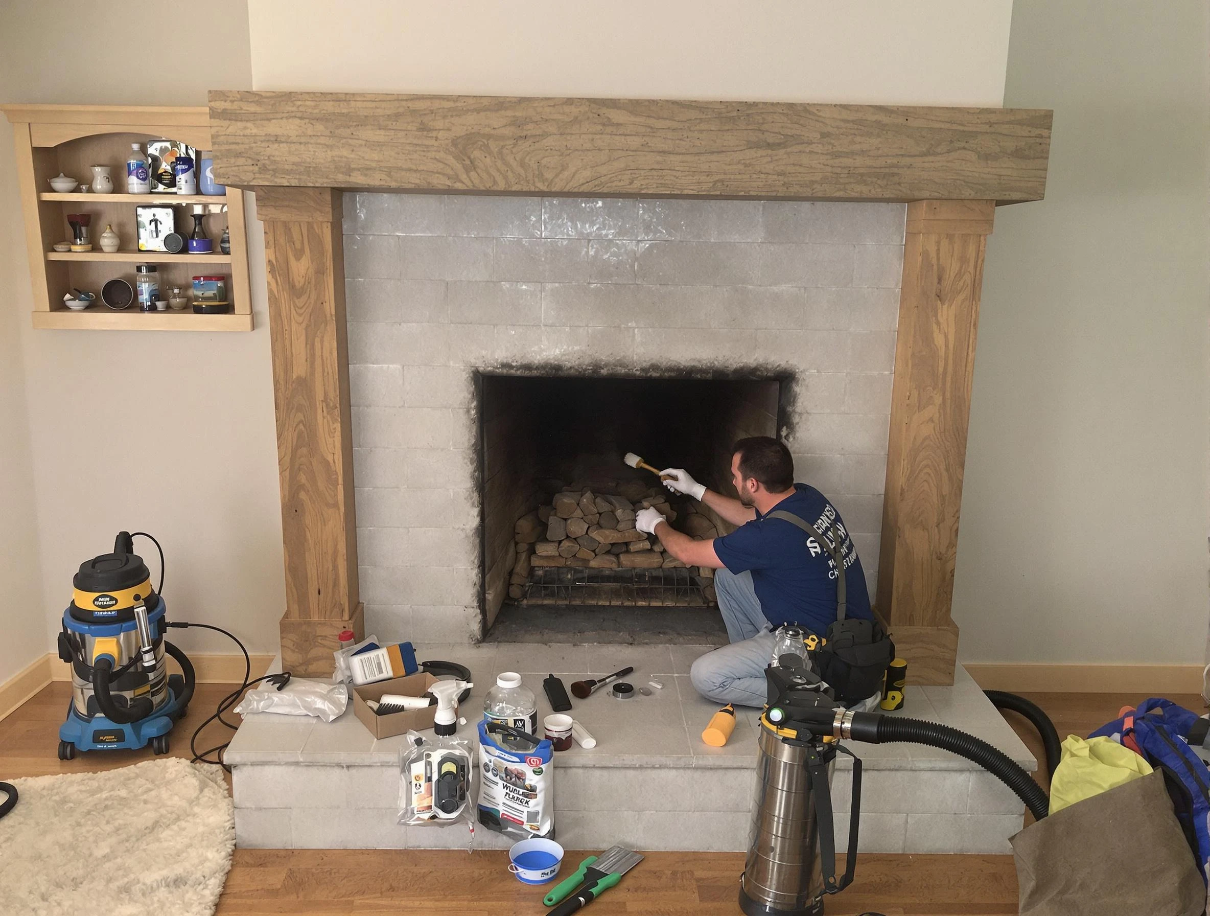 Detailed creosote removal process by Edgewater Chimney Sweep in Edgewater, CO