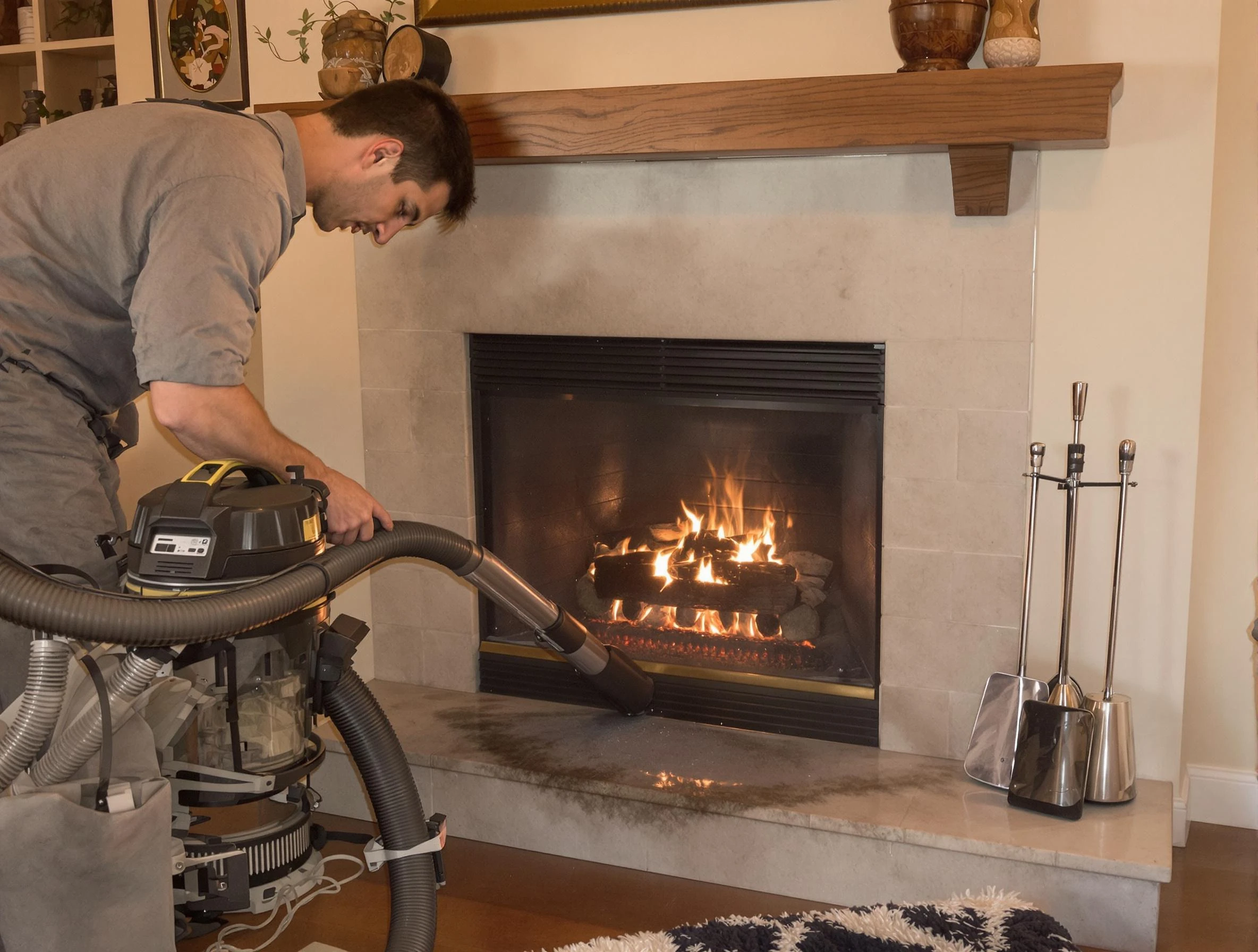 Routine fireplace upkeep by Edgewater Chimney Sweep in Edgewater, CO